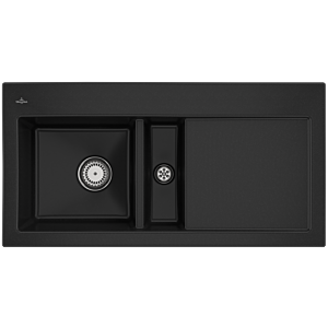 Villeroy and Boch Subway 60 built-in sink 677001J0 left, with drain fitting, manual operation, 1000 x 510 mm, chromite CeramicPlus