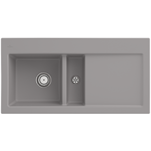 Villeroy and Boch Subway 60 built-in sink 677001KD left, with drain fitting, manual operation, 1000 x 510 mm, fossil CeramicPlus