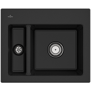 Villeroy and Boch Subway 60 XM built-in sink 678001J0 with waste set, 620 x 510 mm, manual operation, chromite CeramicPlus