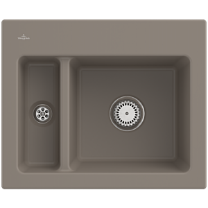 Villeroy and Boch Subway 60 XM built-in sink 678001TR with waste set, 620 x 510 mm, manual operation, timber CeramicPlus