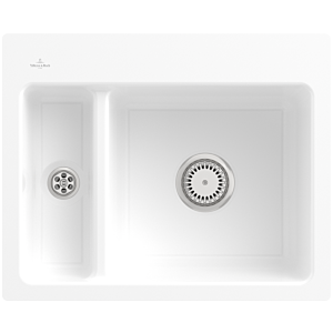 Villeroy et Boch Évier de Subway avec garniture de vidage et commande manuelle, Blanche Neige