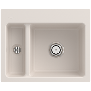 Villeroy et Boch Évier de Subway avec garniture de vidage et fonctionnement manuel, crema