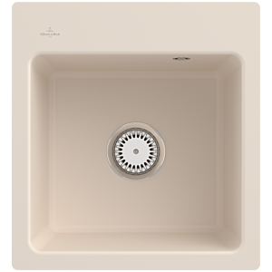 Villeroy et Boch Évier de Subway avec garniture de vidage et commande manuelle, Ivoire