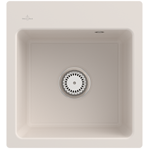 Villeroy et Boch Évier de Subway avec garniture de vidage et fonctionnement manuel, crema