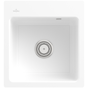 Villeroy et Boch Subway évier 67811FR1 avec garniture de vidage et le fonctionnement manuel, blanc