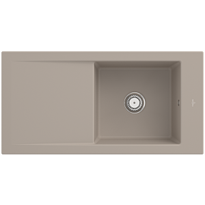 Villeroy and Boch sink 679001AM with waste set and manual operation, Almond