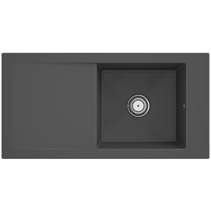 Villeroy & Boch Timeline sink 679001i4 with waste set and manual operation, Graphit