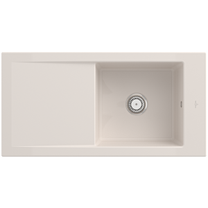 Villeroy & Boch Timeline sink 679001KR with waste set and manual operation, crema