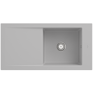 Villeroy & Boch Timeline sink 679001SM with waste set and manual operation, Steam