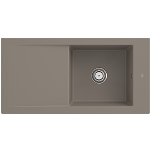 Villeroy & Boch Timeline Einbauspüle 679001TR mit Ablaufgarnitur und Handbetätigung, Timber