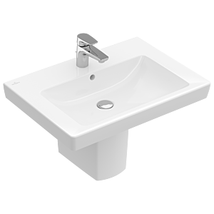 Villeroy & Boch Waschtisch Subway 2.0 711365R1 65 x 47 cm, weiss Ceramicplus, mit Hahnloch