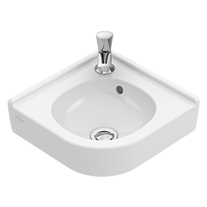 Villeroy et Boch O.NOVO Coin compact lave-mains 73103201 Jambe 32 cm, 2000 , trop-plein, blanc