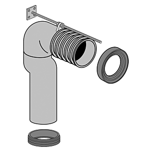 Villeroy & Boch Vario-Abflussbogen 87110000 70-170 mm, für Abgang senkrecht