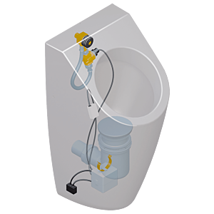 Villeroy & Boch proDetect Radarsteuerung 9190B100 elektrische Urinalspülung, mit Batterieanschluss