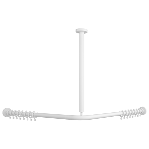 Villeroy and Boch Vicare function shower rail 92170568 90 x 90 cm, white, for curtain, over corner