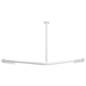 Villeroy und Boch Vicare Funktion Duschstange 92170768 120 x 120 cm, weiß, für Vorhang, über Eck