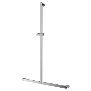 Villeroy und Boch Vicare Desing Handlauf 92171461 119 x 80 cm, Aluminium verchromt, T-Form mit Brausehalter