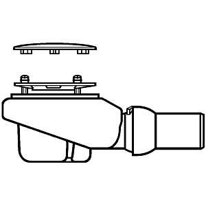 Villeroy & Buch Ablauf TempoplexPlus 92260061 compact, Ø 90 mm, für Duschwanne, verchromt