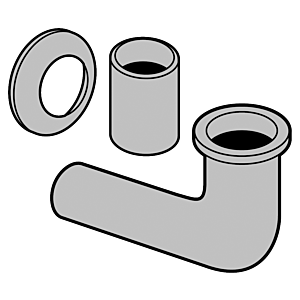 Villeroy & Boch Anschlussgarnitur verchromt, für Urinal