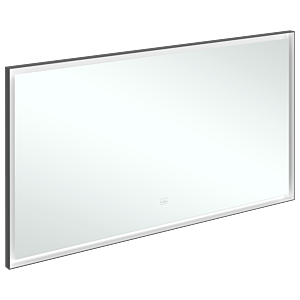 Villeroy et Boch Subway 3.0 Miroir A46314BC cadre en aluminium, 140 x 75 x 4,75 cm, noir mat / blanc mat