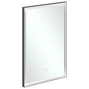 Villeroy et Boch Subway 3.0 Miroir A46350BC cadre en aluminium, 50 x 75 x 4,75 cm, noir mat / blanc mat