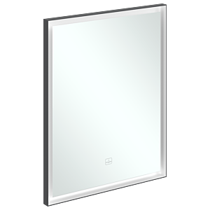 Villeroy and Boch Subway 3.0 Mirrors A46360BC aluminum frame, 60 x 75 x 4.75 cm, matt black / matt white