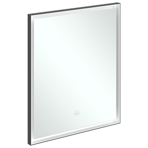 Villeroy et Boch Subway 3.0 Miroir A46365BC cadre en aluminium, 65 x 75 x 4,75 cm, noir mat / blanc mat