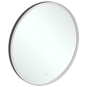 Villeroy and Boch Subway 3.0 Mirrors A46491BC aluminum frame, round, 91 x 91 x 4.5 cm, matt black / matt white