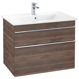 Venticello Villeroy et Boch vasque A92501VH 75,3 x 59 x 50,2 cm, poignée chrome, arizona oak