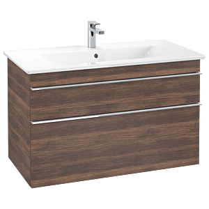 Villeroy und Boch Venticello Waschtisch-Unterschrank A92601VH 95,3 x 59 x 50,2 cm, Becken mittig, Griff Chrom, arizona oak