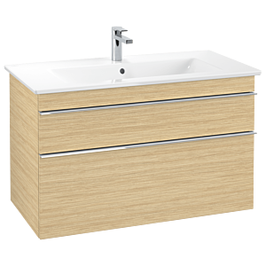 Villeroy und Boch Venticello Waschtisch-Unterschrank A92601VJ 95,3 x 59 x 50,2 cm, Becken mittig, Griff Chrom, nordic oak