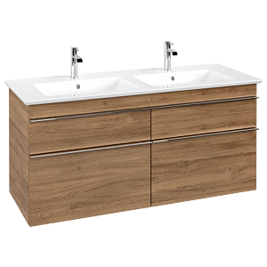 Villeroy und Boch Venticello Waschtisch-Unterschrank A93001RH 125,3x59x50,2cm, Griff Chrom, Kansas Oak