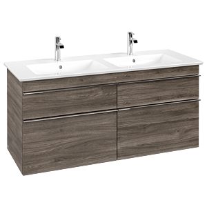 Venticello Villeroy et Boch vasque A93001RK 125,3x59x50,2cm, poignée chromée, Stone Oak
