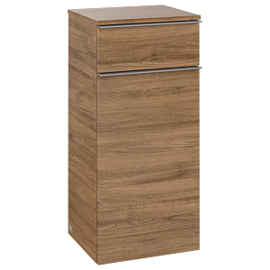 Villeroy und Boch Venticello Seitenschrank A95011RH 40,4x86,6x37,2cm, Anschlag rechts, Griff Chrom, Kansas Oak