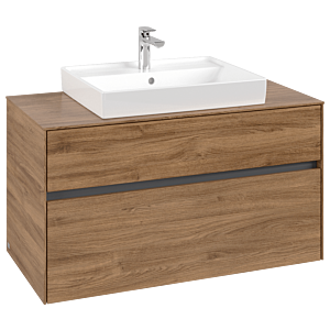 Collaro Villeroy et Boch vasque C01900RH 100x54.8x50cm, centre de vasque, Kansas Oak