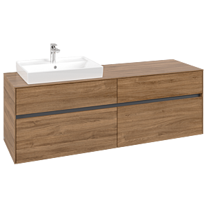 Villeroy und Boch Collaro Waschtischunterschrank C02200RH 160x54,8x50cm, Waschtisch links, Kansas Oak