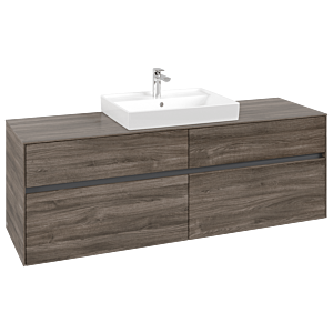Collaro Villeroy et Boch vasque C02500RK 160x54.8x50cm, centre de vasque, Stone Oak