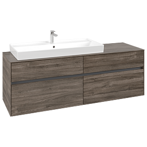 Villeroy and Boch Collaro unit C02900RK 160x54.8x50cm, washbasin on the left, Stone Oak