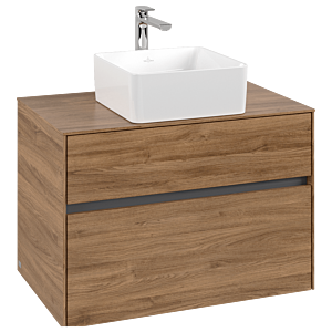 Villeroy und Boch Collaro Waschtischunterschrank C03700RH 80x54,8x50cm, Waschtisch mittig, Kansas Oak