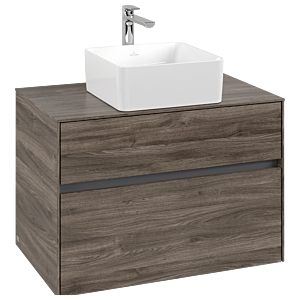 Villeroy und Boch Collaro Waschtischunterschrank C03700RK 80x54,8x50cm, Waschtisch mittig, Stone Oak