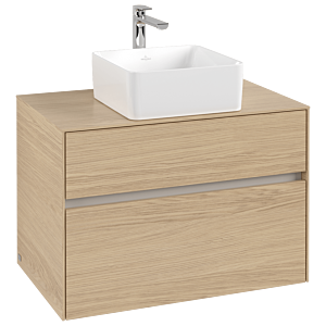 Villeroy und Boch Collaro Waschtischunterschrank C03700VJ 80 x 54,8 x 50 cm, Waschtisch mittig, Nordic Oak