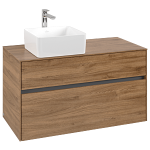 Villeroy und Boch Collaro Waschtischunterschrank C03900RH 100x54,8x50cm, Waschtisch links, Kansas Oak