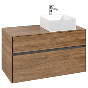Villeroy und Boch Collaro Waschtischunterschrank C04000RH 100x54,8x50cm, Waschtisch rechts, Kansas Oak