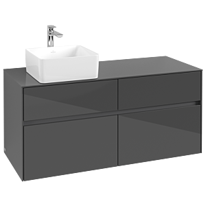 Villeroy and Boch Collaro vanity unit C04200FP 120 x 54.8 x 50 cm, Glossy Grey