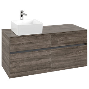 Collaro Villeroy et Boch vasque C04200RK 120x54.8x50cm, meuble sous-vasque gauche, Stone Oak