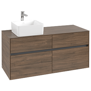 Villeroy und Boch Collaro Waschtischunterschrank C04200VH 120 x 54,8 x 50 cm, Waschtisch links, Arizona Oak