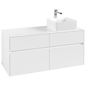 Villeroy und Boch Collaro Waschtischunterschrank C04300MS 120 x 54,8 x 50 cm, Waschtisch rechts, White Matt