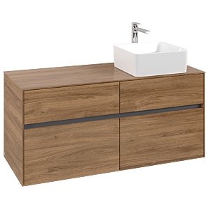 Collaro Villeroy et Boch vasque C04300RH 120x54.8x50cm, meuble sous-vasque à droite, Kansas Oak