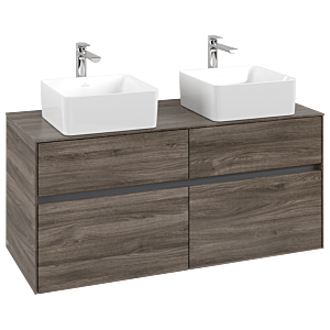 Villeroy und Boch Collaro Waschtischunterschrank C04400RK 120x54,8x50cm, für 2 Waschtische, Stone Oak