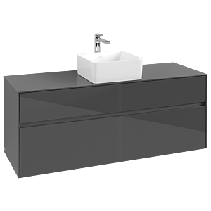 Villeroy and Boch Collaro vanity unit C04500FP 140 x 54.8 x 50 cm, Glossy Grey